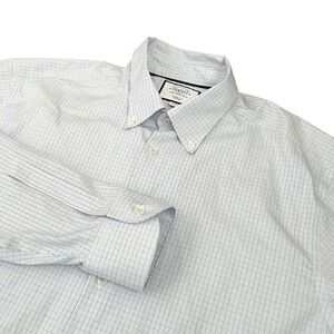 Charles‎ Tyrwhitt Mens Classic Fit Non-Iron Dress Shirt Blue Check 17/36 43/91